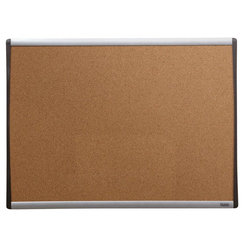 Quartet Cork Board, 17" x 23" Bulletin Board, Corkboard, Black/Silver Frame (79373) - Image 2